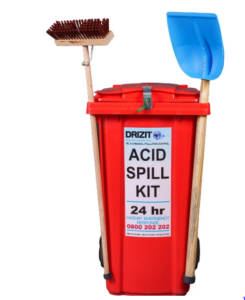 acid wheelie bin spill kit emergency response cleaning pack