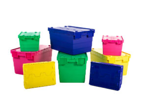 Security Containers 18 Litre Security containers 52 litre Security Containers 68 Litre heavy duty bucket plastic 68L bin multicoloured stackable crates industrial container capacity 180kg