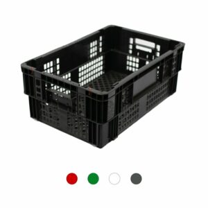 Agricultural meat crate vented stackable storage crate plastic food grade crate