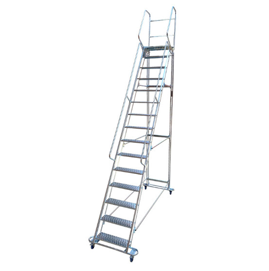 Mobile Safety Ladder racking and shelving ladder