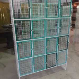 16 Compartment Wire Mesh Lockers 16 door locker security cage lockable storage