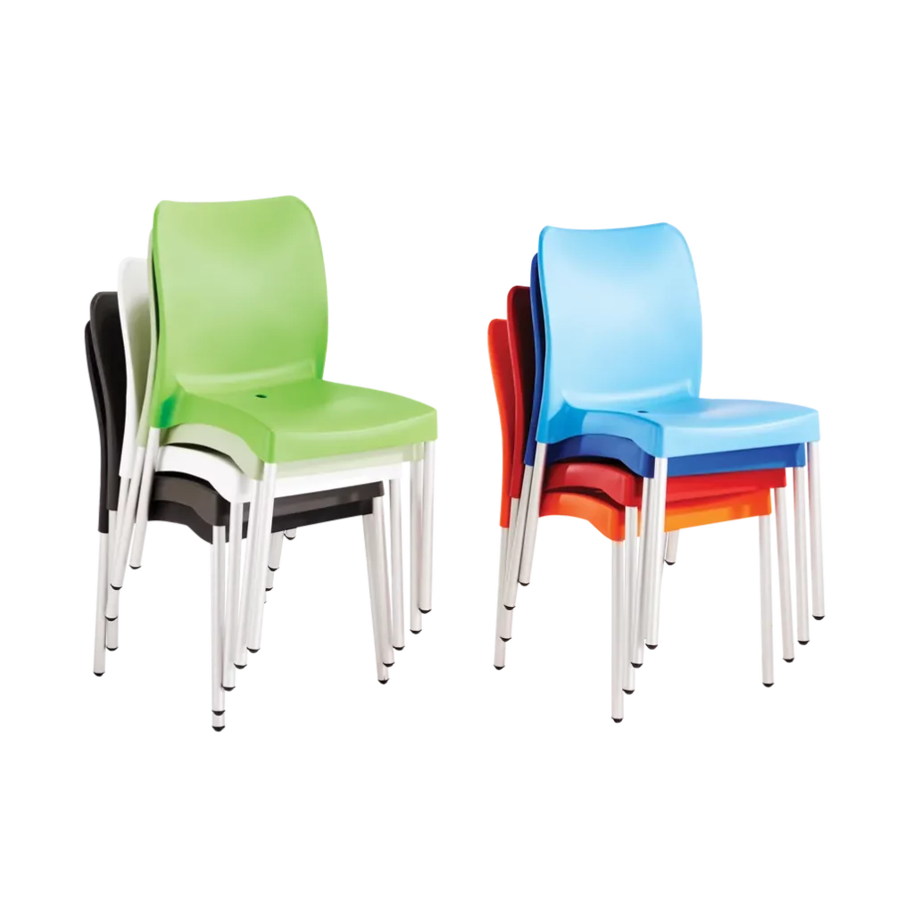 Canteen side chairs indoor and outdoor chairs stackable venue seating heavy duty armless chairs