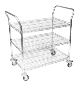 Versatile shopping trolley trolley basket with wheels multi tiered storage cart