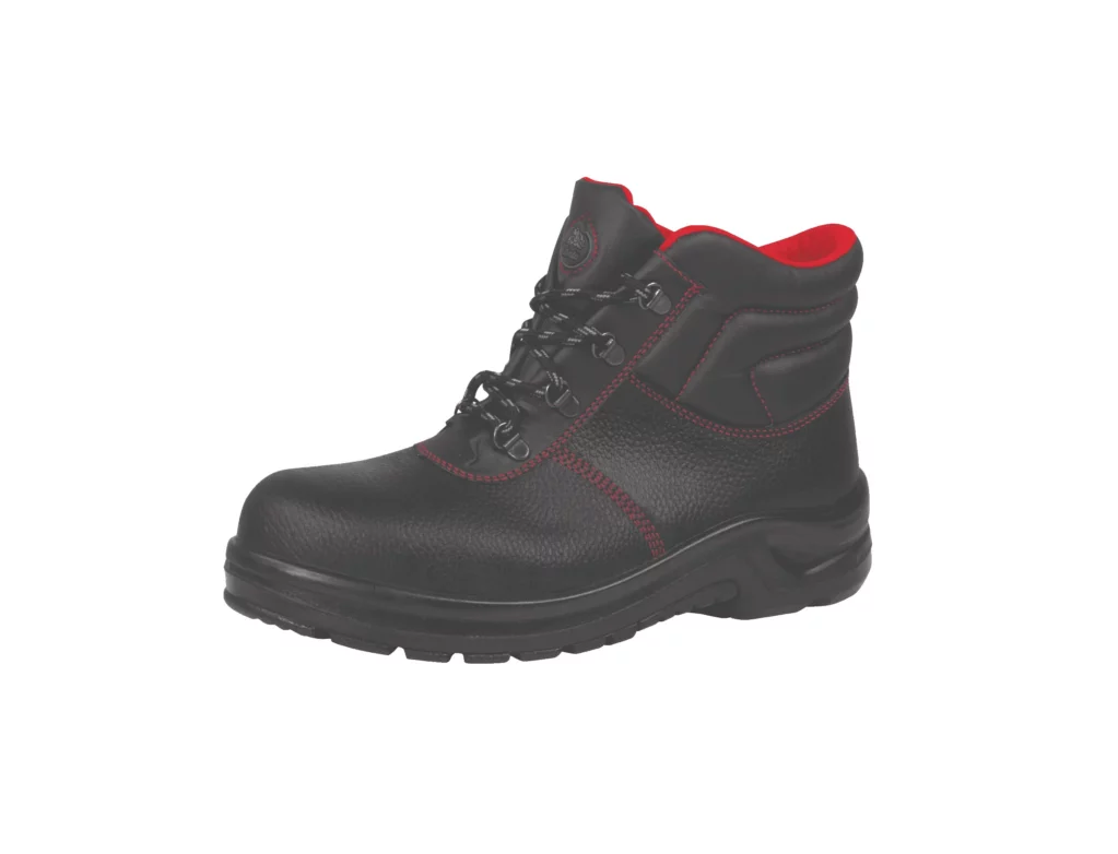 Black induna work boots unisex protective shoe black Leather