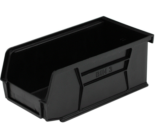 Plastic storage bins panel mounted container