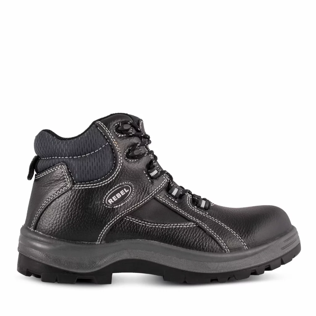 Non metallic work boots High density plastic boot protective footwear