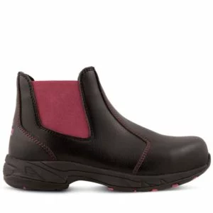 Thuli chelsea boots REBEL Thuli Chelsea Safety Boot female protective work footwear black and pink microfiber boot