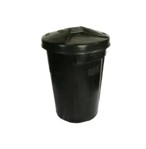 85 Litre waste bins and lids (black) heavy duty office dirtbin